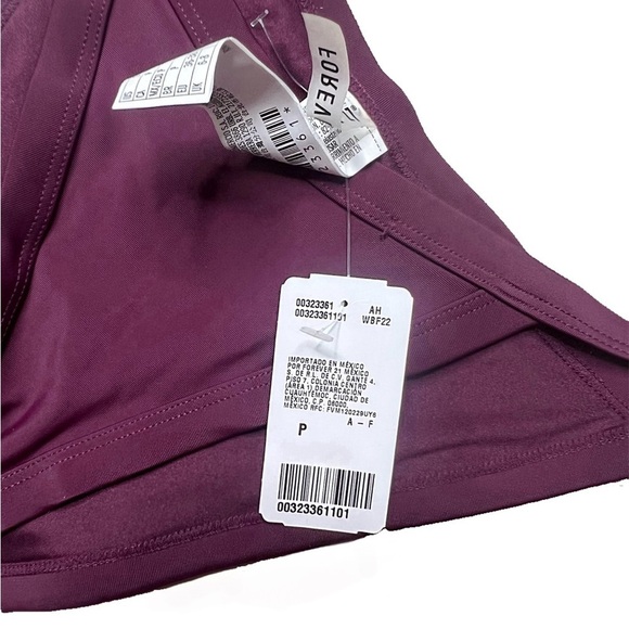 Forever 21 Women's Bikini Set –  Top & Bottom – Plum Burgundy, NWT, Size Small - Picture 8 of 10